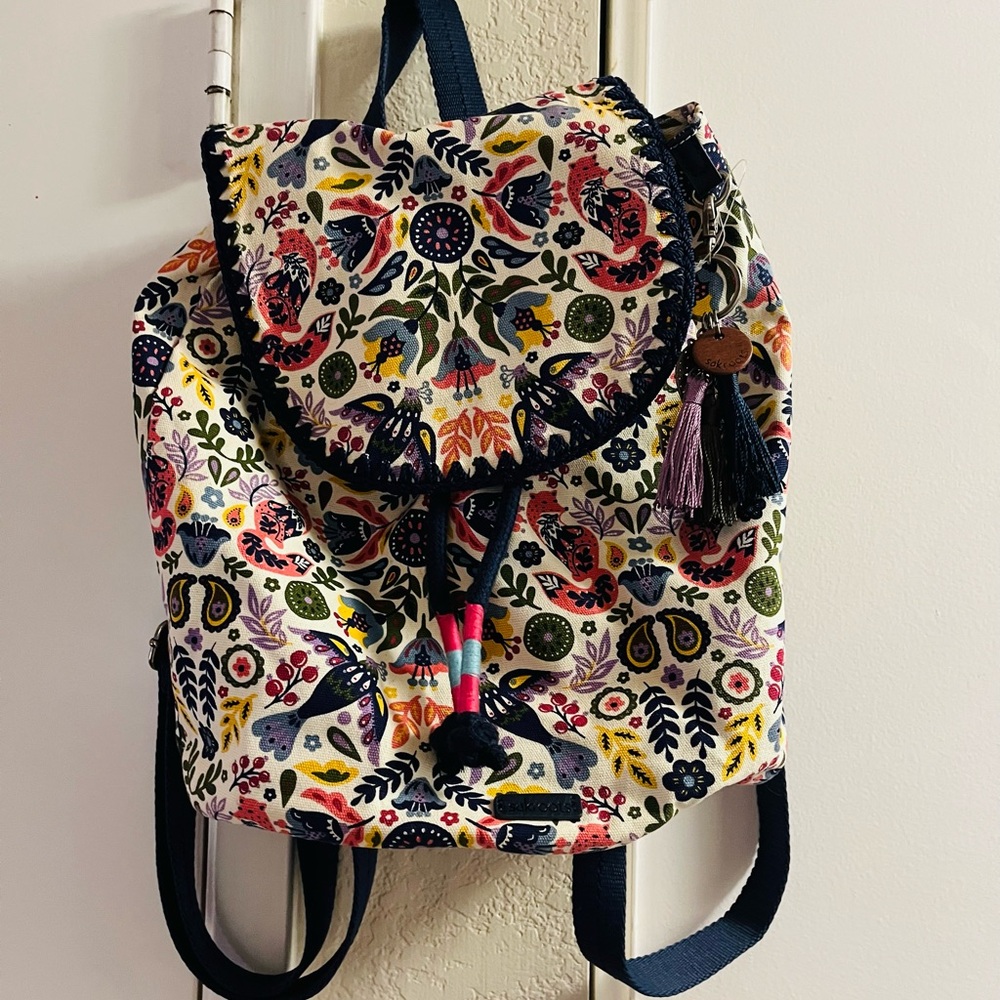 Floral Patterned Backpack